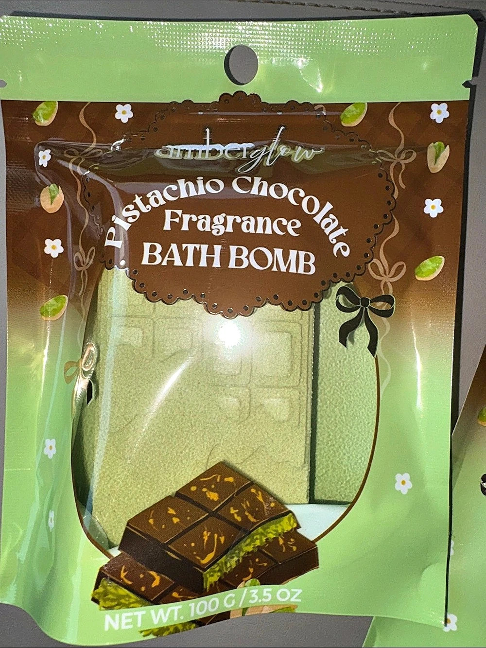 2 - Amber Glow Pistachio Chocolate Fragrance (Dubai Scented) Bath Bomb